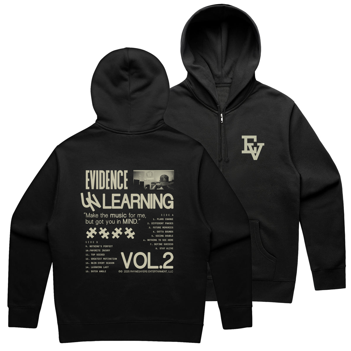 Evidence - Brutalist Zip Hood (Black)