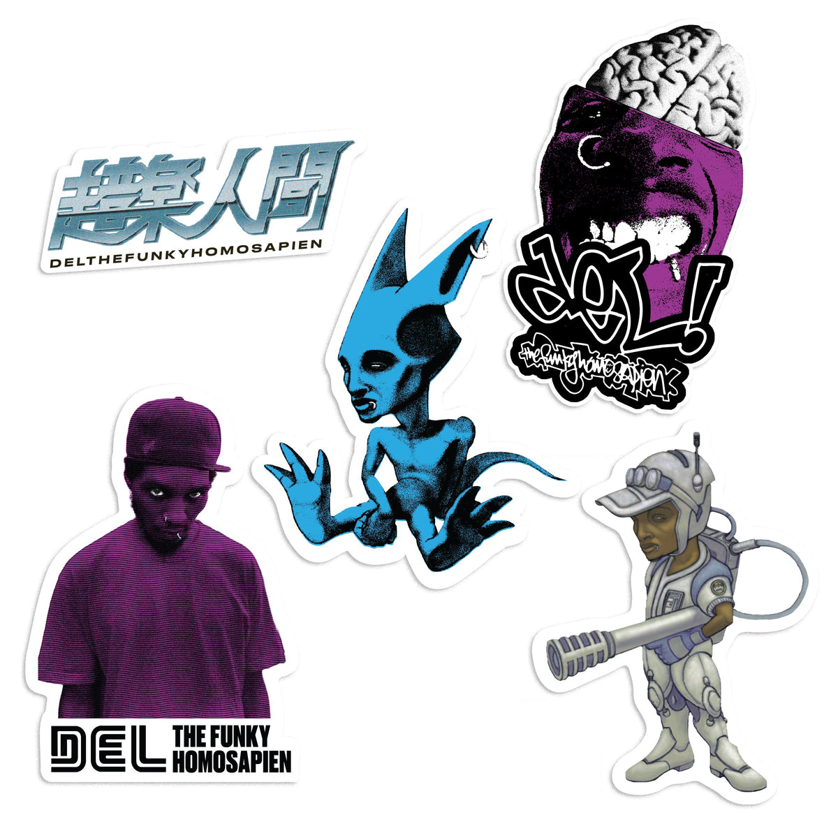Del - Both Sides Of The Brain Sticker Pack