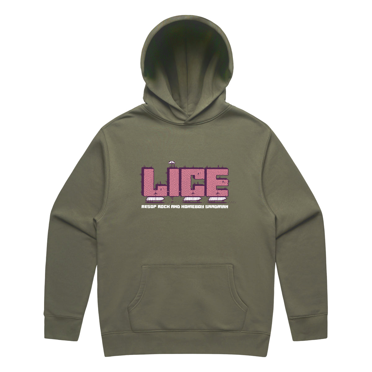 Lice (Aesop Rock & Homeboy Sandman) - Moving Day Hoodie (Olive)