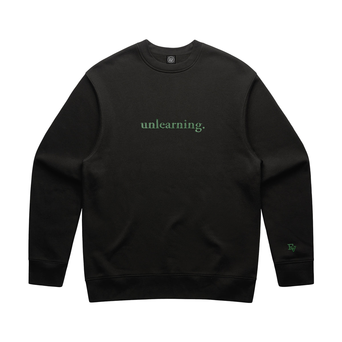 Evidence - Unlearning Embroidered Crewneck (Light Black)