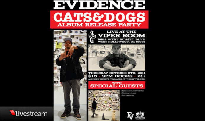 Watch Evidence's Los Angeles Cats & Dogs Release Party on