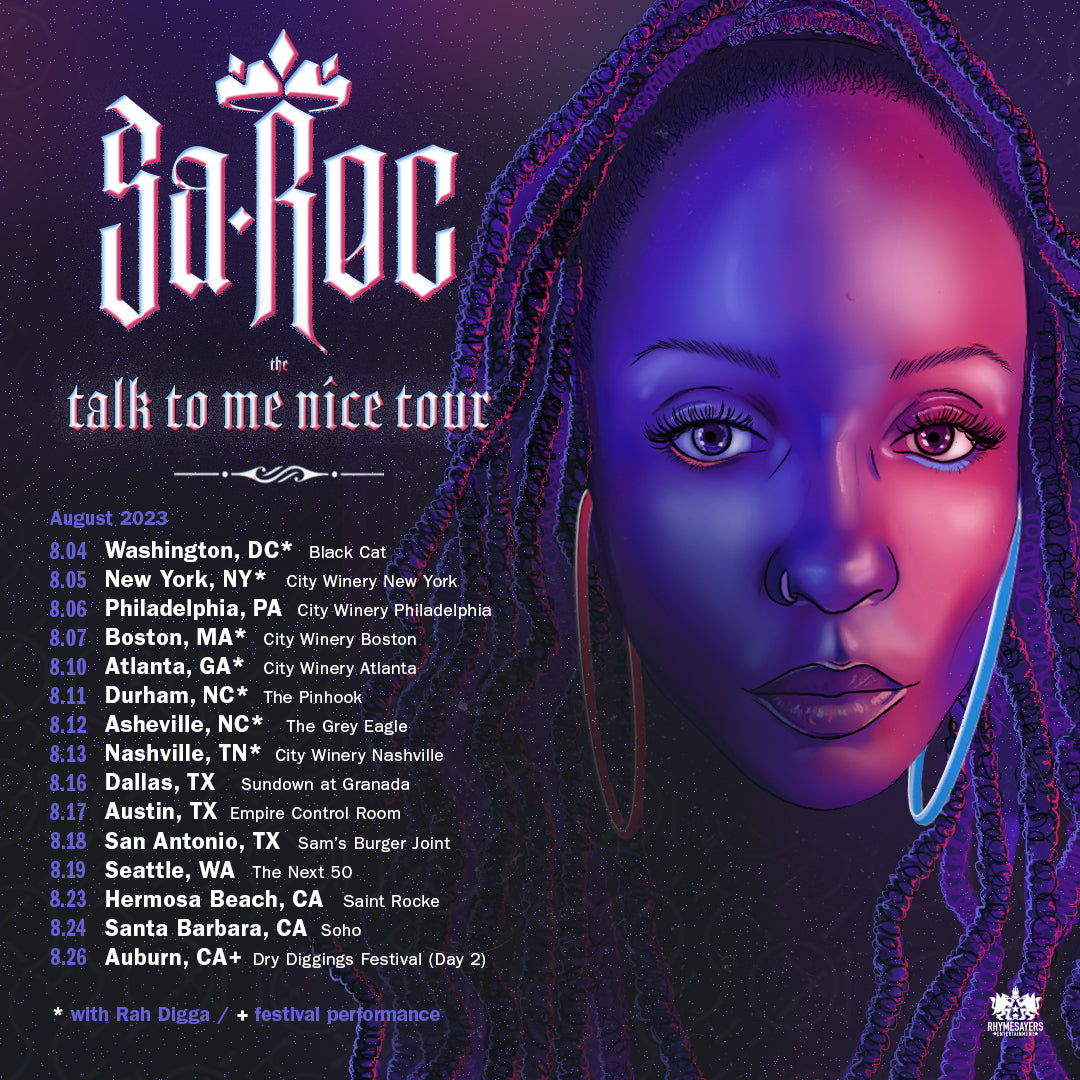 Sa Roc Forever Sa-Roc Announces the Talk To Me Nice Tour - Rhymesayers Entertainment