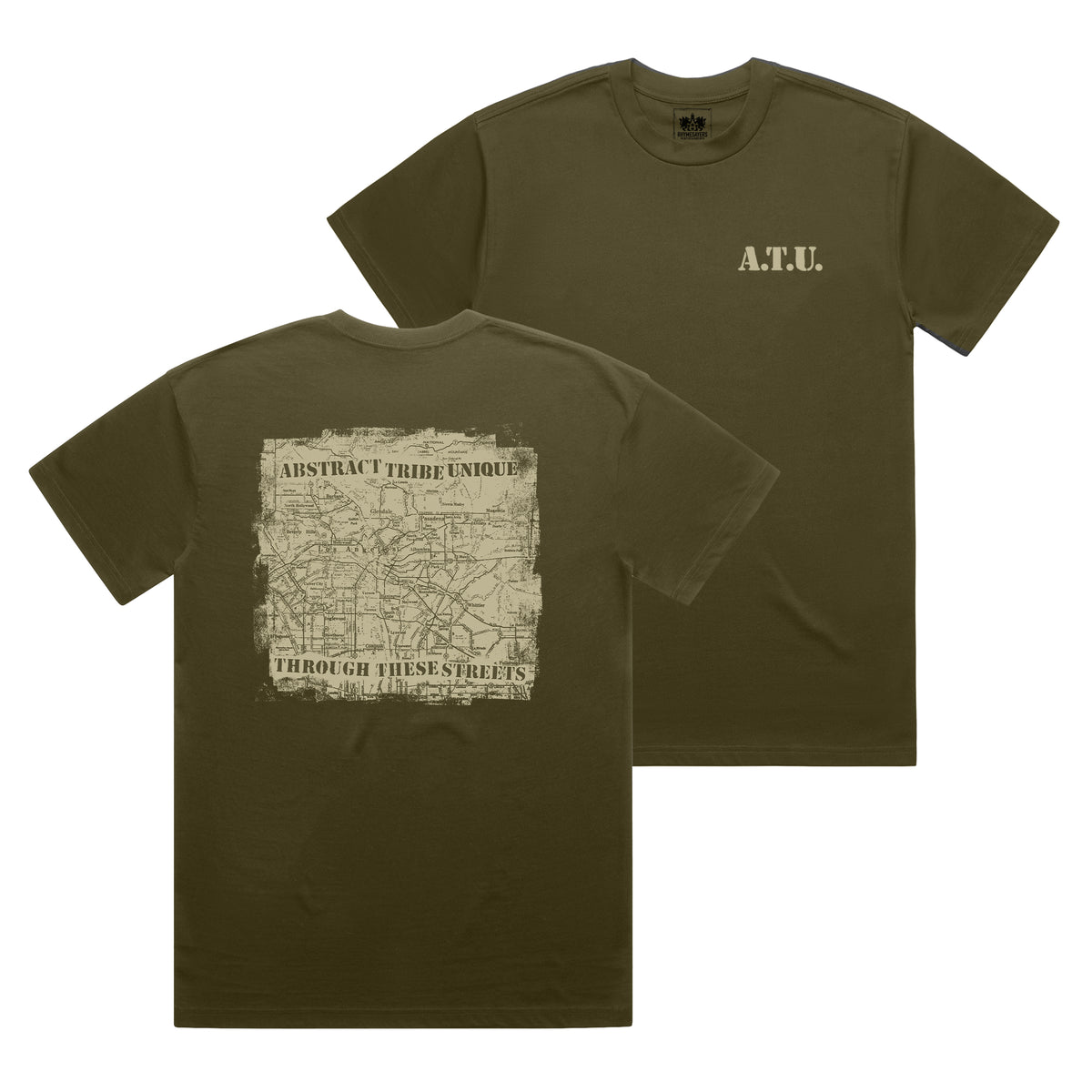 Abstract Tribe Unique - Through These Streets T-Shirt (Camo Green)