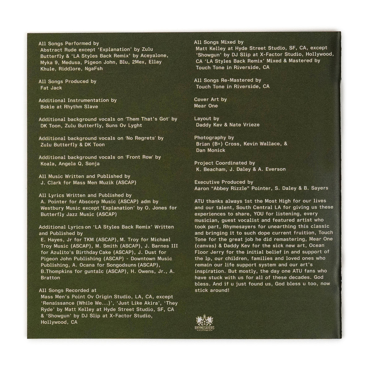 Abstract Tribe Unique - South Central Thynk Taynk (CD)