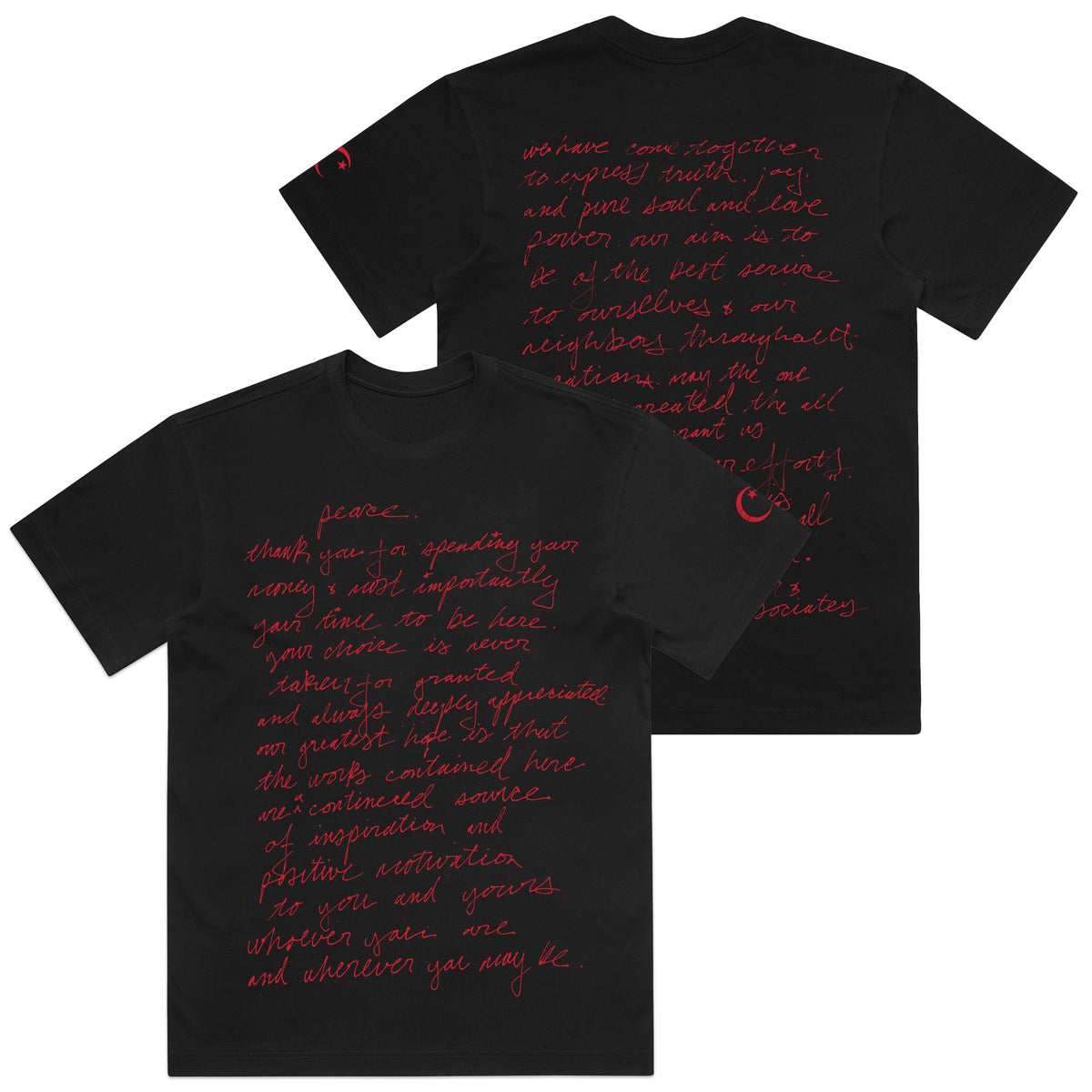 yasiin bey - Handwritten Shirt (Black)