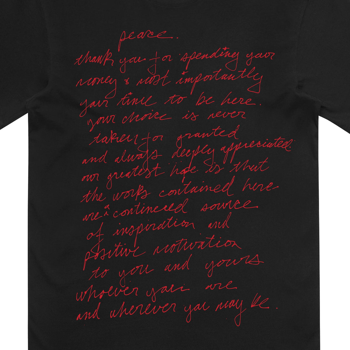 yasiin bey - Handwritten Shirt (Black)