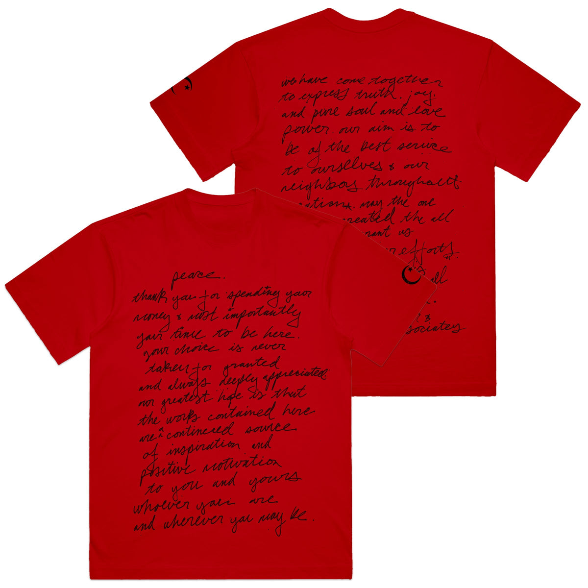 yasiin bey - Handwritten Shirt (Red)