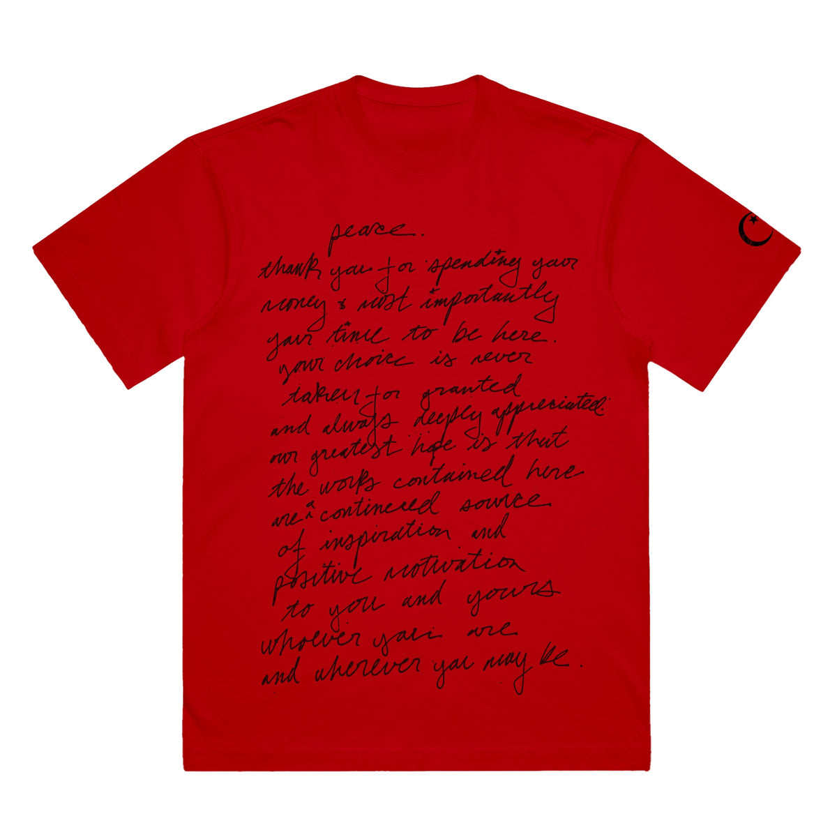 yasiin bey - Handwritten Shirt (Red)