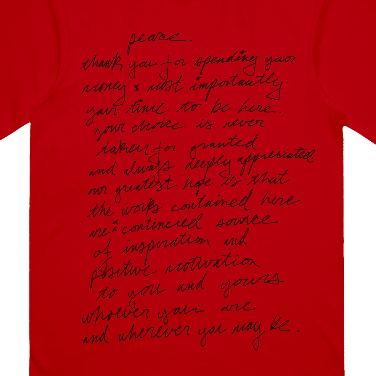 yasiin bey - Handwritten Shirt (Red)