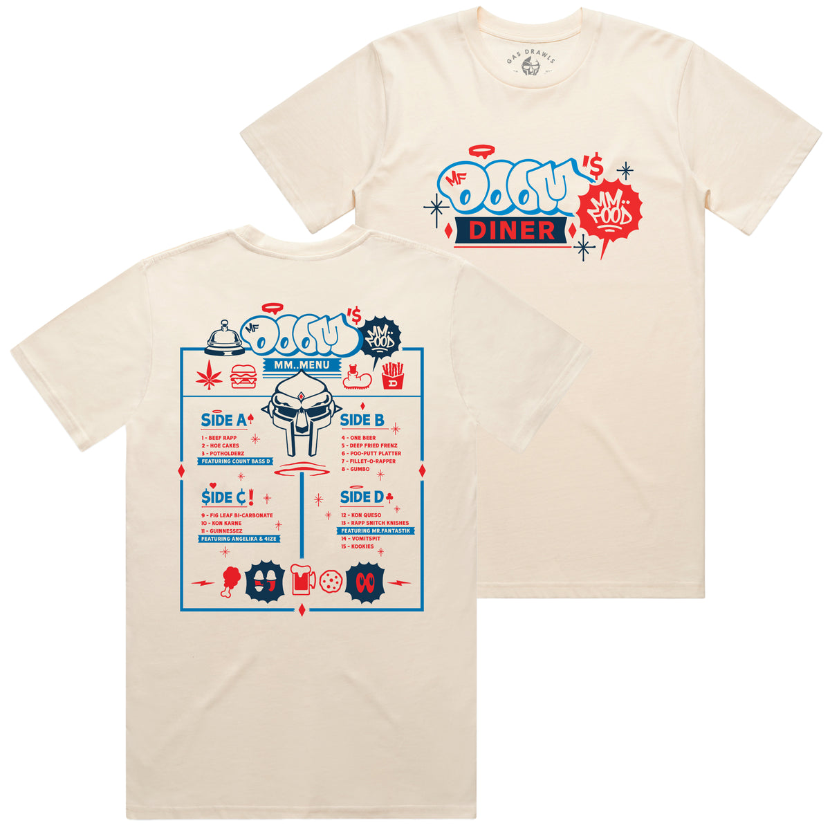 MF DOOM - DOOM&#39;s Diner Shirt (Ecru)