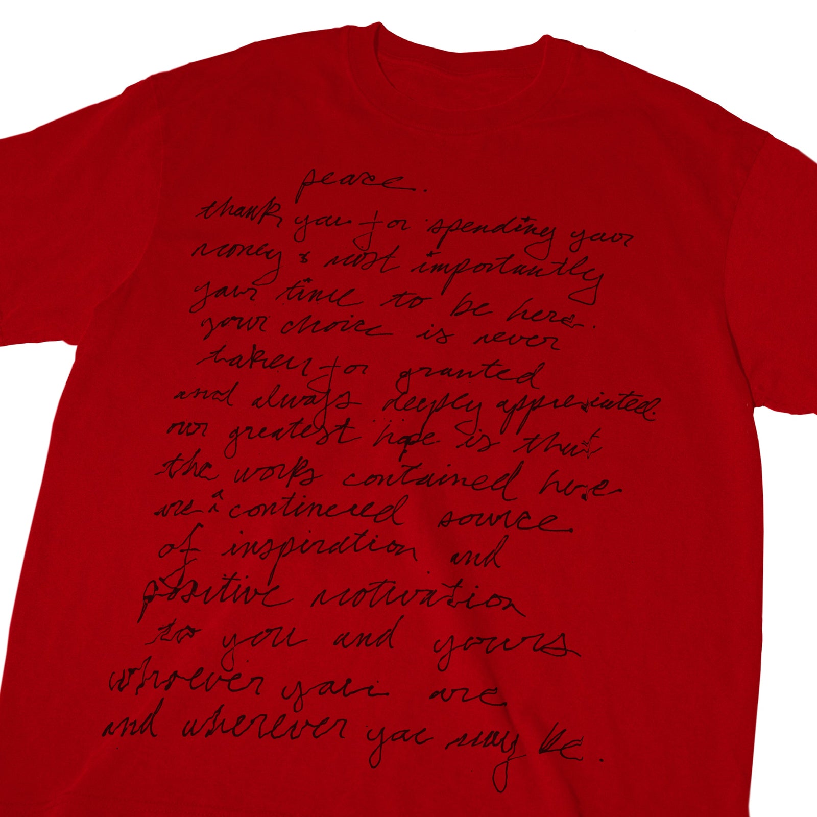 yasiin bey - Handwritten Shirt (Red)