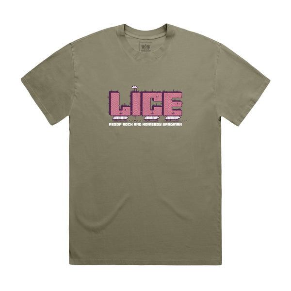 Lice (Aesop Rock & Homeboy Sandman) - Moving Day T-Shirt (Eucalyptus)