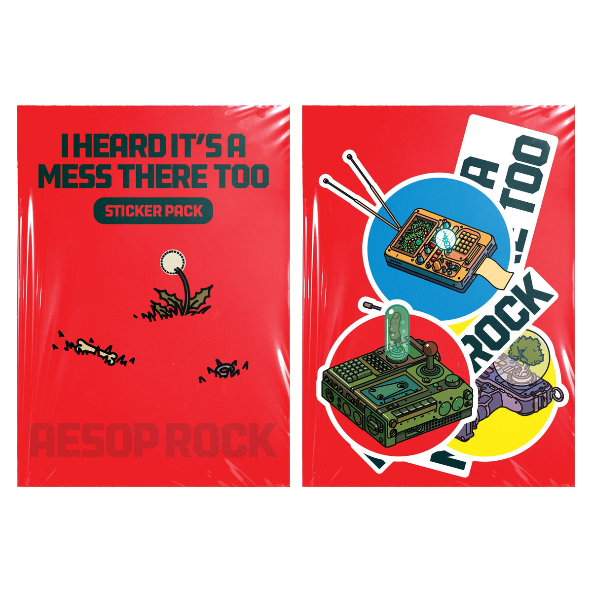 Aesop Rock - IHIAMTT Shirt (Red) + Sticker Pack