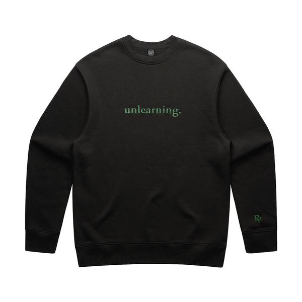Evidence - Unlearning Embroidered Crewneck (Light Black)