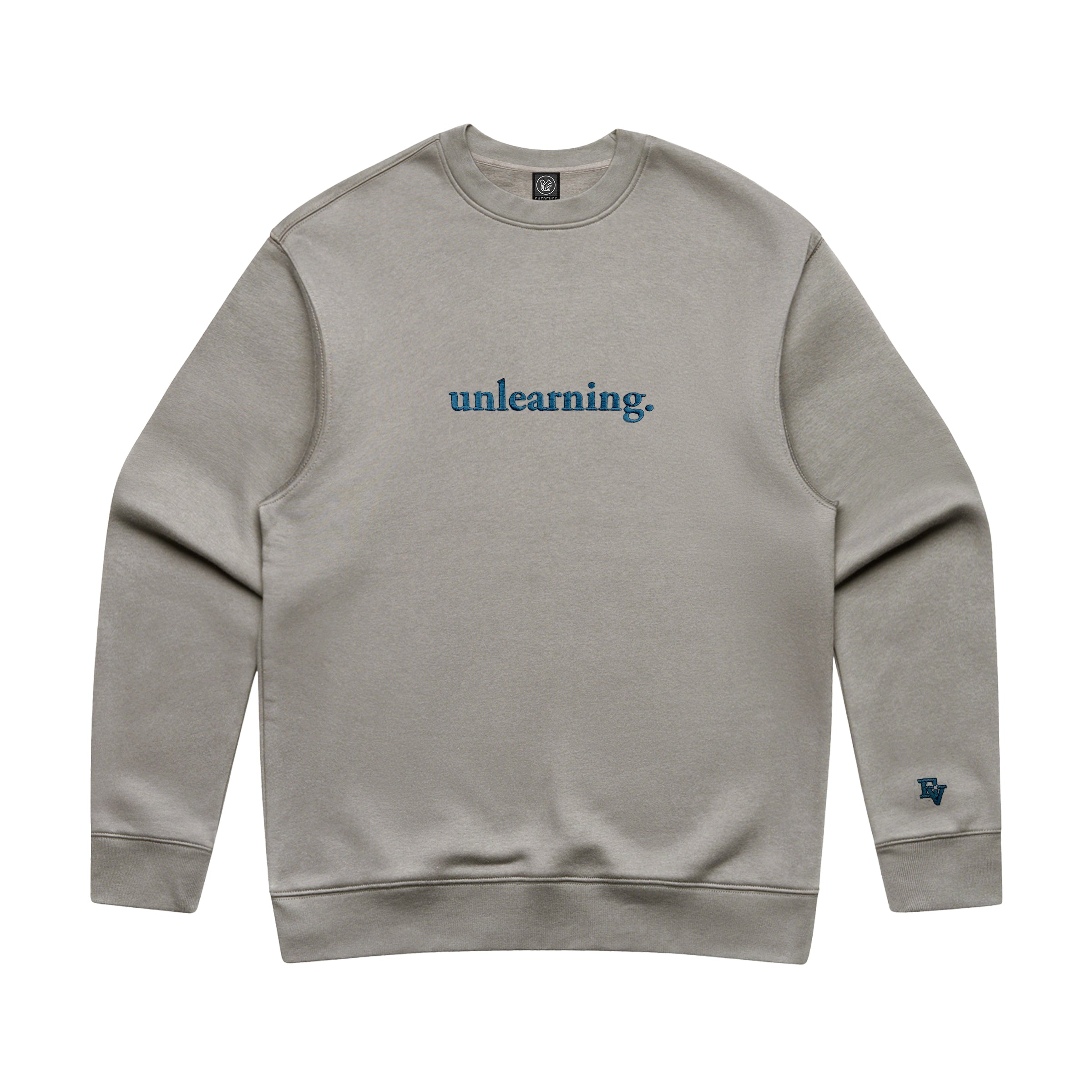 Evidence - Unlearning Embroidered Crewneck (Light Gray) - Rhymesayers ...