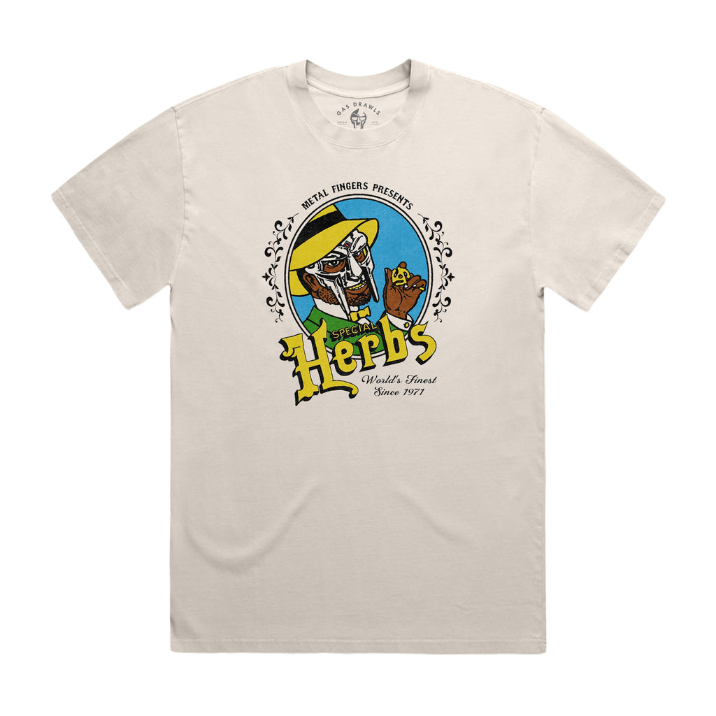 MF DOOM Special Herbs Tシャツ XLサイズ MF DOOM - Special Herbs Vintage Shirt (Bone) - Rhymesayers