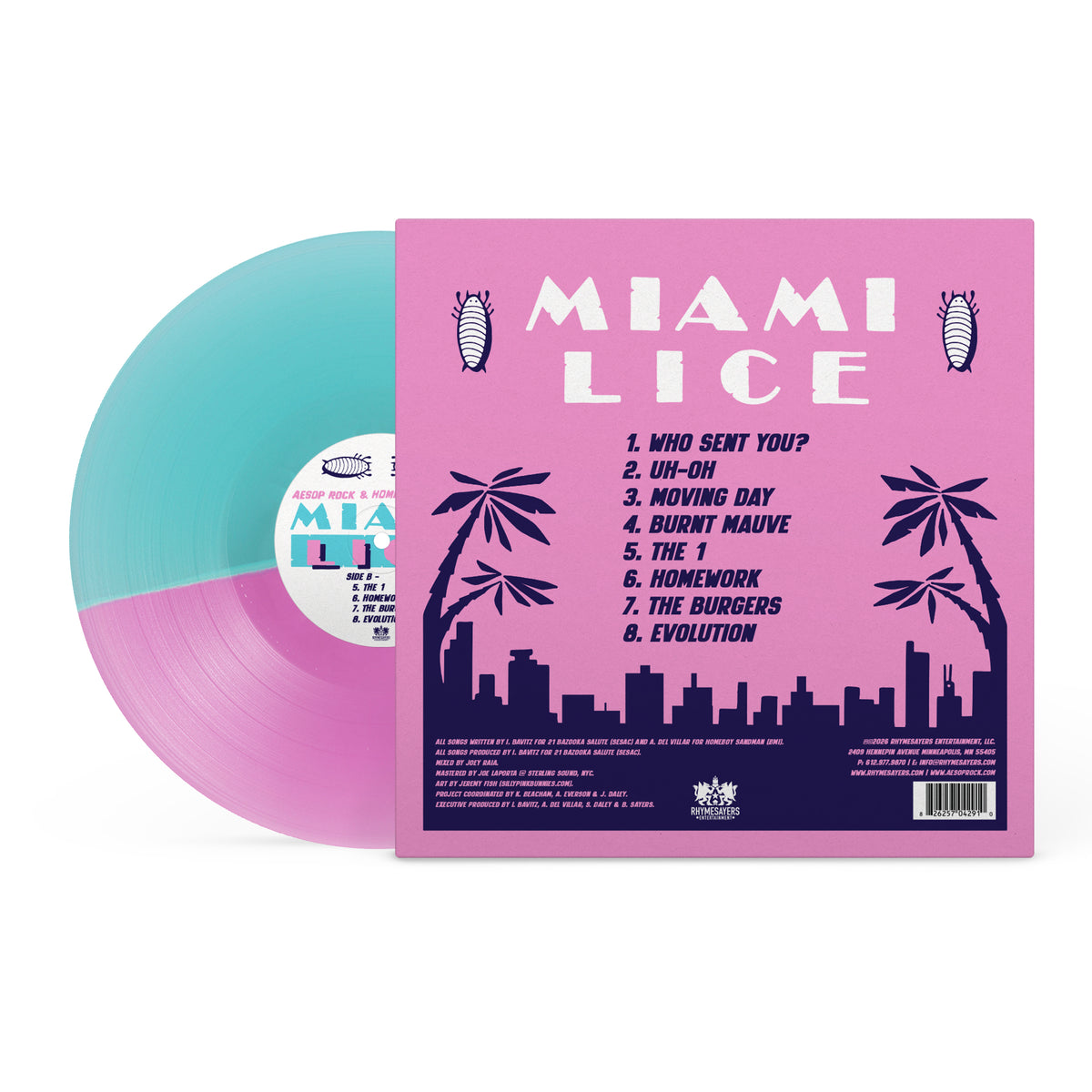 Lice (Aesop Rock &amp; Homeboy Sandman) "Vol 4: Miami Lice" (Exclusive Variant Vinyl)