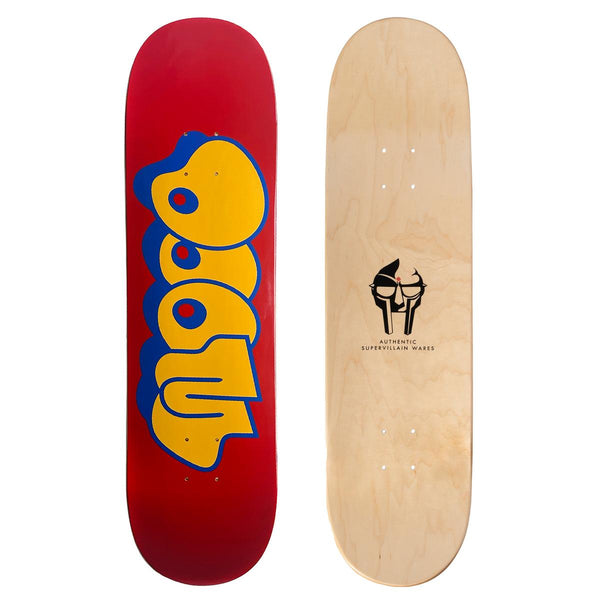 MF DOOM - Throw Logo Red Skate Deck - Rhymesayers Entertainment