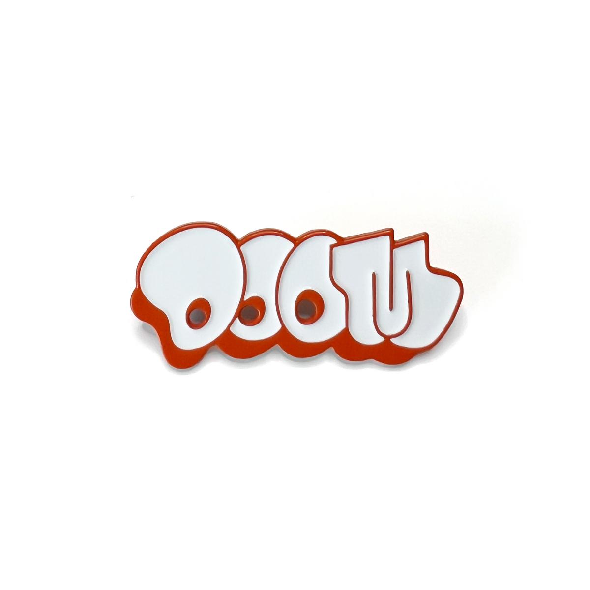 MF DOOM - THROW ENAMEL PIN (ORANGE & WHITE)