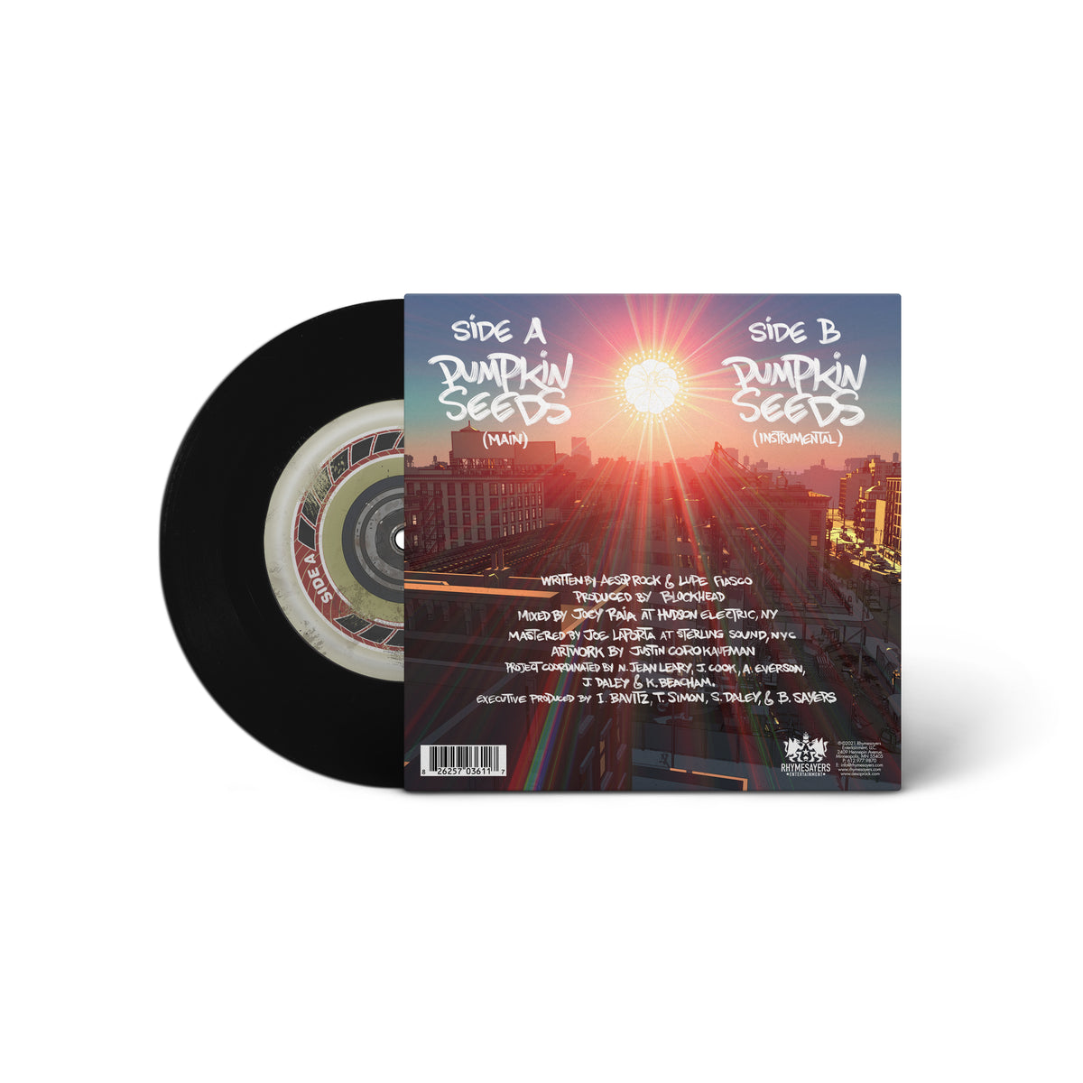 Aesop Rock x Blockhead - Pumpkin Seeds feat. Lupe Fiasco (7&quot; Vinyl)